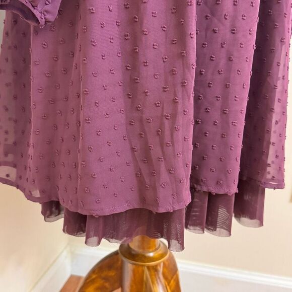 Matilda Jane Festive Fancy Swiss Dot Dress in Purple Size Small NEW - Picture 4 of 5